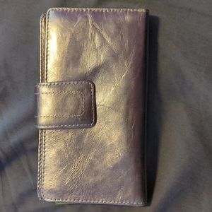 Silver leather Fossil wallet